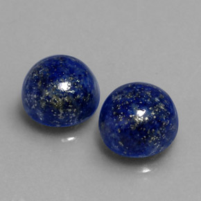 Gemas de lapislázuli azul natural de  ct, corte redondo, opaco