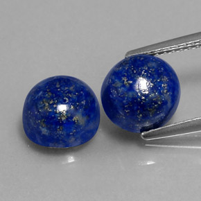 Gemas de lapislázuli azul natural de  ct, corte redondo, opaco