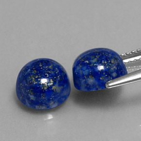 Gemas de lapislázuli azul natural de  ct, corte redondo, opaco