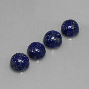 Gemas de lapislázuli azul natural de  ct, corte redondo, opaco