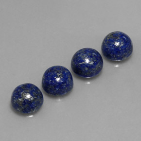 Gemas de lapislázuli azul natural de  ct, corte redondo, opaco