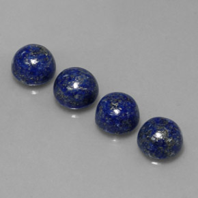 Gemas de lapislázuli azul natural de  ct, corte redondo, opaco
