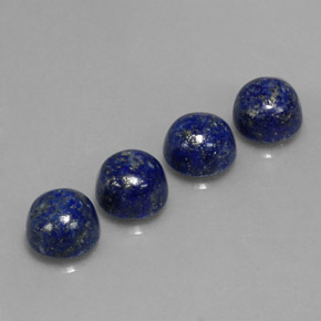 Gemas de lapislázuli azul natural de  ct, corte redondo, opaco