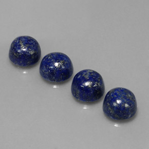 Gemas de lapislázuli azul natural de  ct, corte redondo, opaco