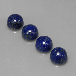 Gemas de lapislázuli azul natural de  ct, corte redondo, opaco