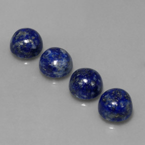 Gemas de lapislázuli azul natural de  ct, corte redondo, opaco