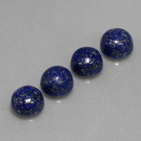 Gemas de lapislázuli azul natural de  ct, corte redondo, opaco
