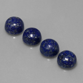 Gemas de lapislázuli azul natural de  ct, corte redondo, opaco