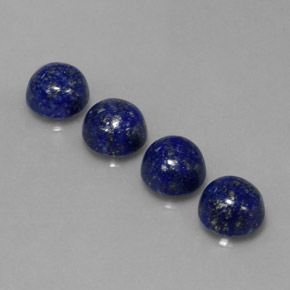Gemas de lapislázuli azul natural de  ct, corte redondo, opaco