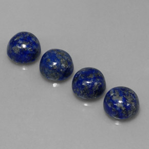 Gemas de lapislázuli azul natural de  ct, corte redondo, opaco
