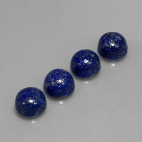 Gemas de lapislázuli azul natural de  ct, corte redondo, opaco