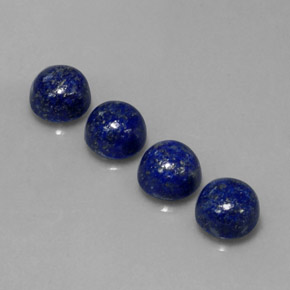 Gemas de lapislázuli azul natural de  ct, corte redondo, opaco