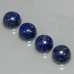 Gemas de lapislázuli azul natural de  ct, corte redondo, opaco
