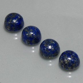 Gemas de lapislázuli azul natural de  ct, corte redondo, opaco
