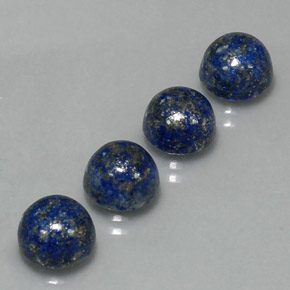 Gemas de lapislázuli azul natural de  ct, corte redondo, opaco