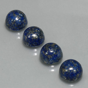 Gemas de lapislázuli azul natural de  ct, corte redondo, opaco