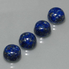 Gemas de lapislázuli azul natural de  ct, corte redondo, opaco
