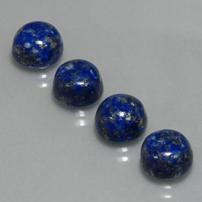 Gemas de lapislázuli azul natural de  ct, corte redondo, opaco