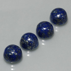 Gemas de lapislázuli azul natural de  ct, corte redondo, opaco