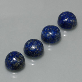 Gemas de lapislázuli azul natural de  ct, corte redondo, opaco
