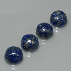 Gemas de lapislázuli azul natural de  ct, corte redondo, opaco