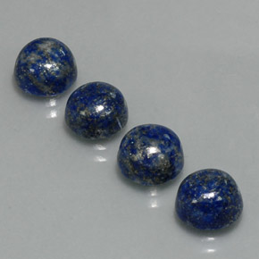 Gemas de lapislázuli azul natural de  ct, corte redondo, opaco