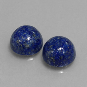 Gemas de lapislázuli azul natural de  ct, corte redondo, opaco
