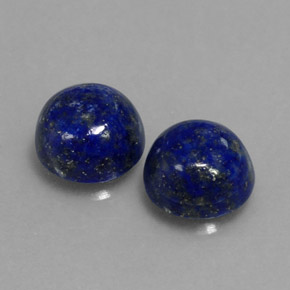 Gemas de lapislázuli azul natural de  ct, corte redondo, opaco