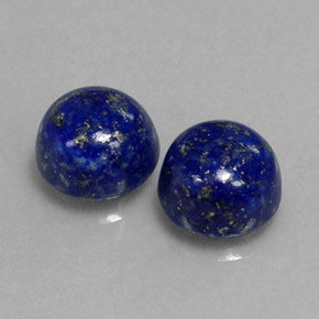Gemas de lapislázuli azul natural de  ct, corte redondo, opaco