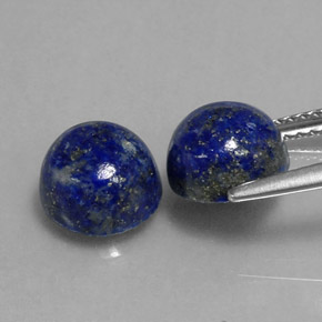 Gemas de lapislázuli azul natural de  ct, corte redondo, opaco