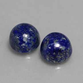 Gemas de lapislázuli azul natural de  ct, corte redondo, opaco