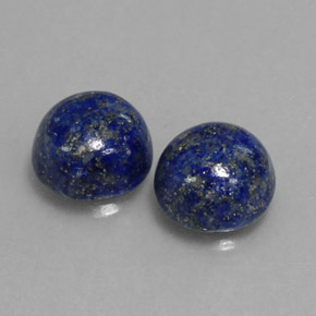 Gemas de lapislázuli azul natural de  ct, corte redondo, opaco