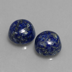 Gemas de lapislázuli azul natural de  ct, corte redondo, opaco