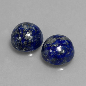 Gemas de lapislázuli azul natural de  ct, corte redondo, opaco