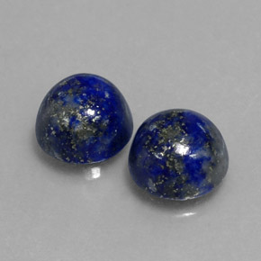 Gemas de lapislázuli azul natural de  ct, corte redondo, opaco