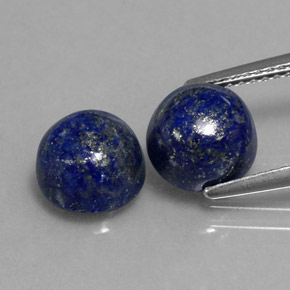 Gemas de lapislázuli azul natural de  ct, corte redondo, opaco