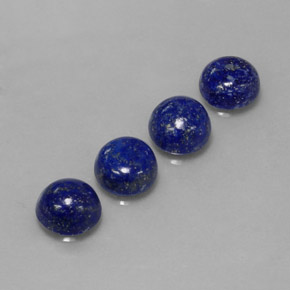 Gemas de lapislázuli azul natural de  ct, corte redondo, opaco