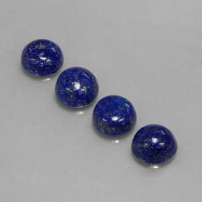 Gemas de lapislázuli azul natural de  ct, corte redondo, opaco