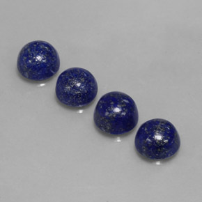 Gemas de lapislázuli azul natural de  ct, corte redondo, opaco