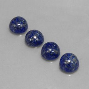 Gemas de lapislázuli azul natural de  ct, corte redondo, opaco