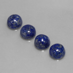Gemas de lapislázuli azul natural de  ct, corte redondo, opaco