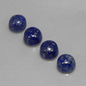 Gemas de lapislázuli azul natural de  ct, corte redondo, opaco