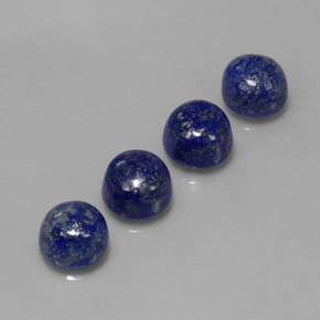 Gemas de lapislázuli azul natural de  ct, corte redondo, opaco