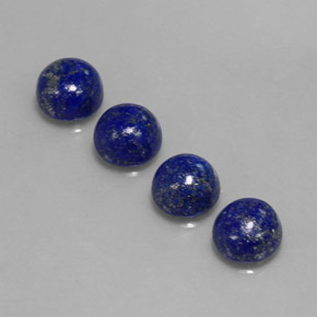 Gemas de lapislázuli azul natural de  ct, corte redondo, opaco