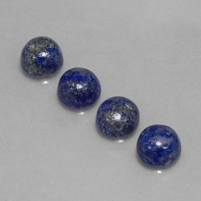 Gemas de lapislázuli azul natural de  ct, corte redondo, opaco