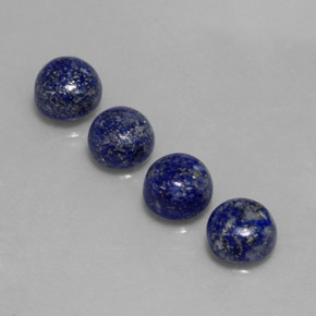 Gemas de lapislázuli azul natural de  ct, corte redondo, opaco