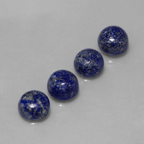 Gemas de lapislázuli azul natural de  ct, corte redondo, opaco