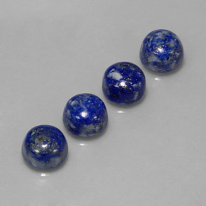 Gemas de lapislázuli azul natural de  ct, corte redondo, opaco