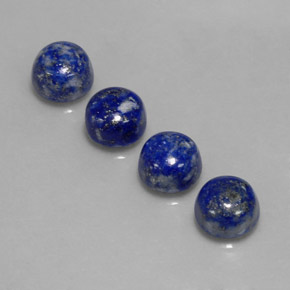 Gemas de lapislázuli azul natural de  ct, corte redondo, opaco