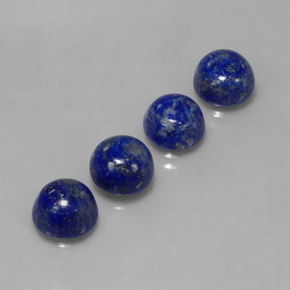 Gemas de lapislázuli azul natural de  ct, corte redondo, opaco